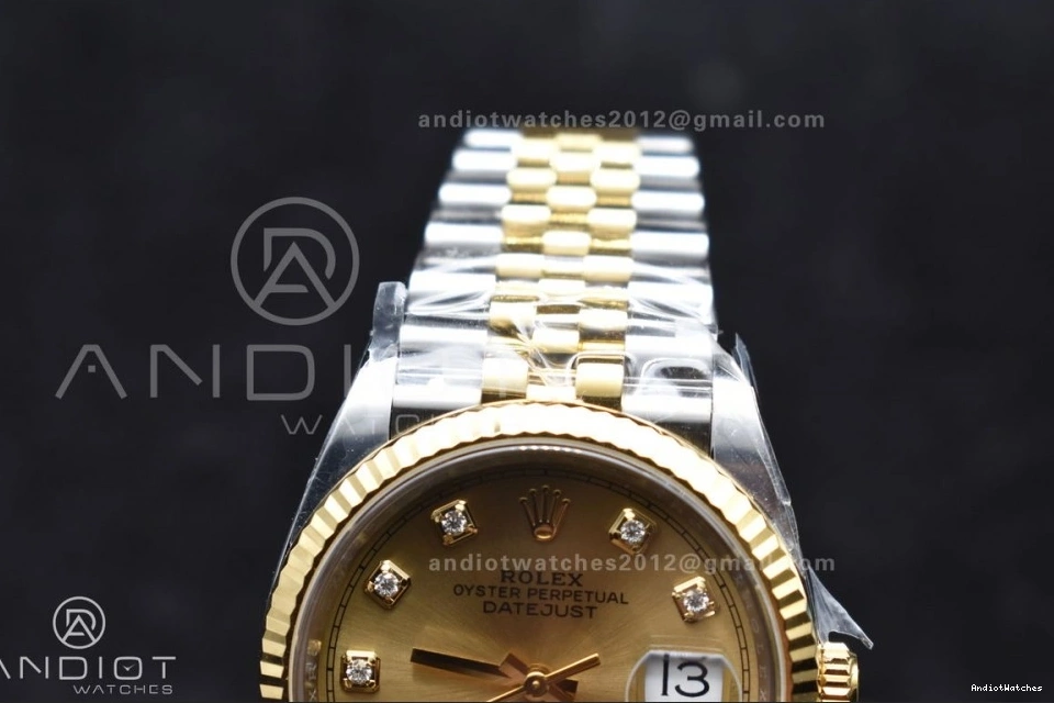 on Bracelet VR Jubilee 36 558 Diamonds Clean 904L Best YG 1:1 DateJust YG Dial Edition Versatile Steel 126233 SS 0306